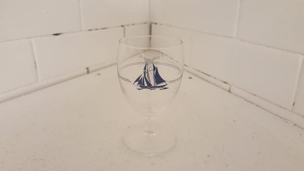 Nautical Themed Wine Glasses 190ml