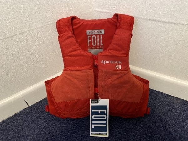 small red spinlock foil life jacket front