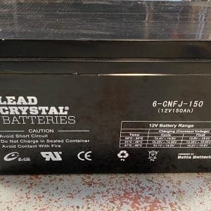 lead crystal battery 12v 150ah 6-cnft-150 label