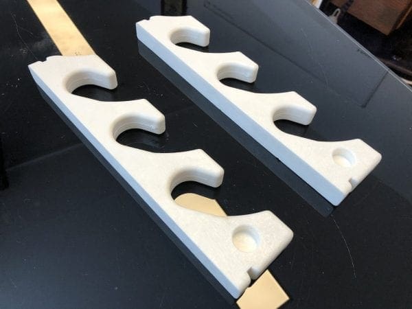 Two-Piece Wall Mounted Fishing Rod Rack For 3 Rods