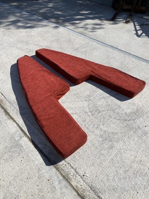 Red V Berth Yacht Cushions