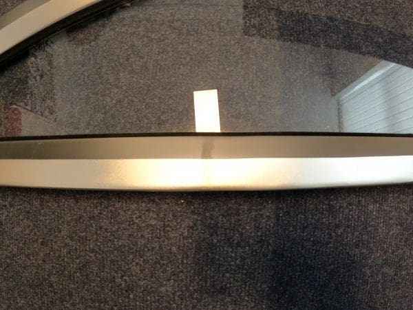 Aluminium framed triangular window 70cm x 78cm x 30cm