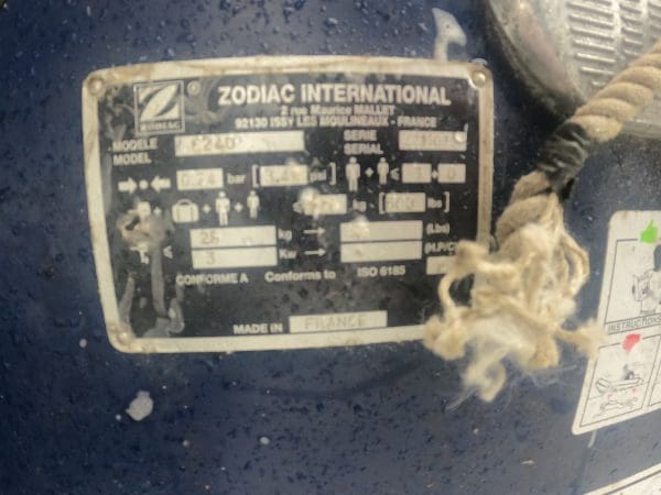Zodiac C240 Inflatable RIB