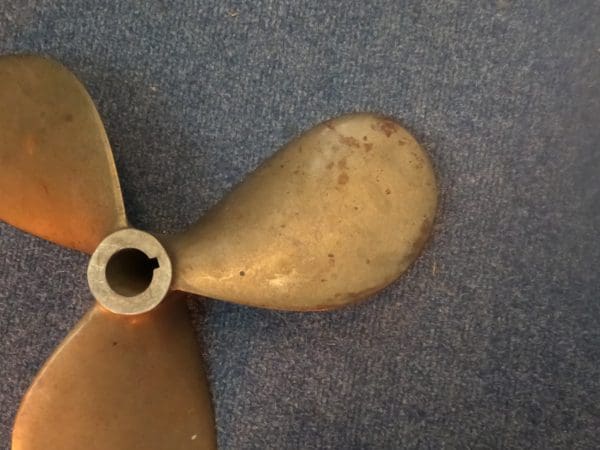 Fixed pitch 3 blade brass propeller and shaft