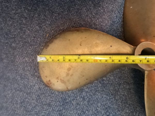 Fixed pitch 3 blade brass propeller and shaft