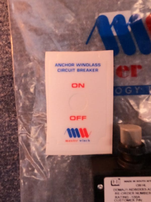 Lofrans Anchor Windlass 100A Hydraulic Circuit Breaker